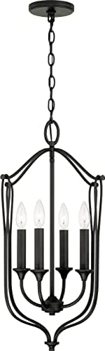 Capital Lighting 541641BI Bentley Transitional Chandelier 4-Light 240W Black Iron