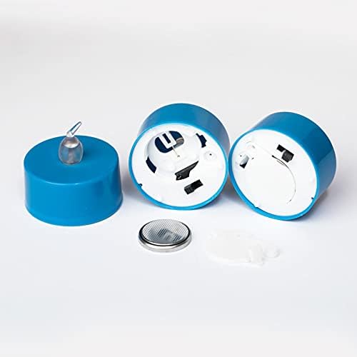 LANKER 24 Pack Blue Flameless LED Tealight Candles