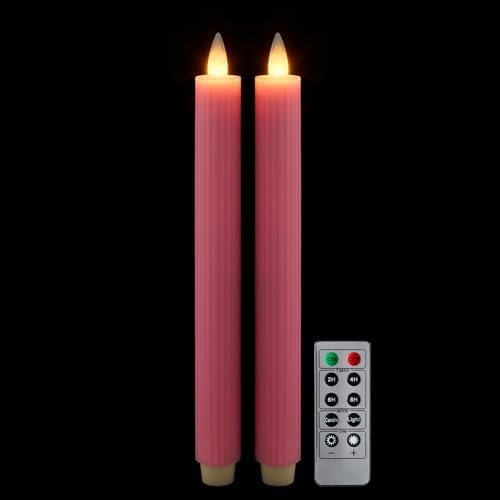 CozierGlow Flameless Taper Candles with Remote and Timer