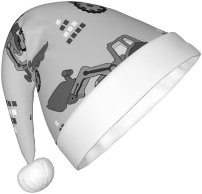 Salelf Gray Tractor Santa Hat for Kids