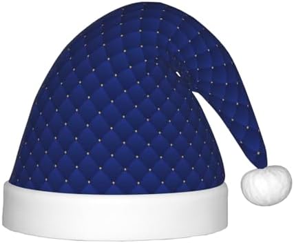 Navy Blue Santa Hat for Kids Baby Christmas Hats Plush Holiday Hat
