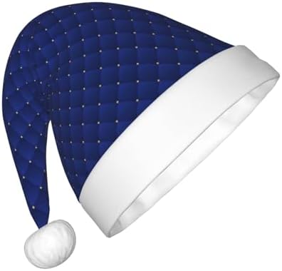 Navy Blue Santa Hat for Kids Baby Christmas Hats Plush Holiday Hat