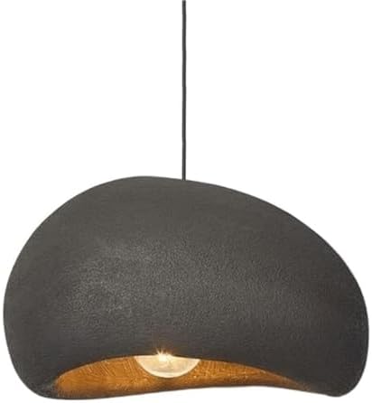 Wabi-Sabi Resin Chandelier Modern Pendant Light Black 40cm