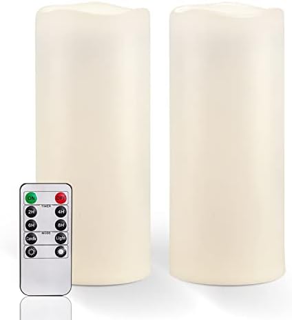 Homemory Waterproof Flameless Candles with Remote Control Timer