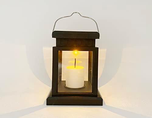 Dycica Solar Lanterns Outdoor Hanging LED Candle Lights with Stakes