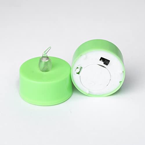 LANKER 24 Pack Green Flameless LED Tea Lights