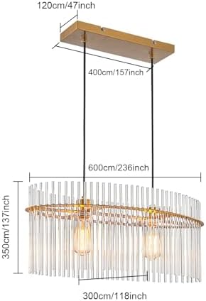 Modern Crystal Chandelier with Adjustable Height Gold Frame