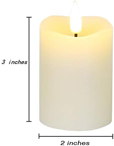 Eywamage Timer Flameless Votive Candles 2x3 Inch 6 Pack