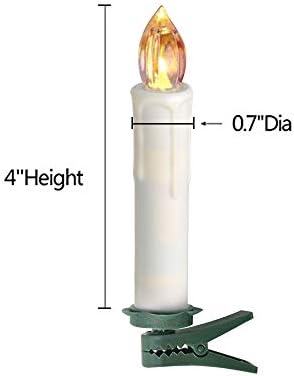LEEHON Flameless Taper Candles with Remote Control Set of 10 Warm White