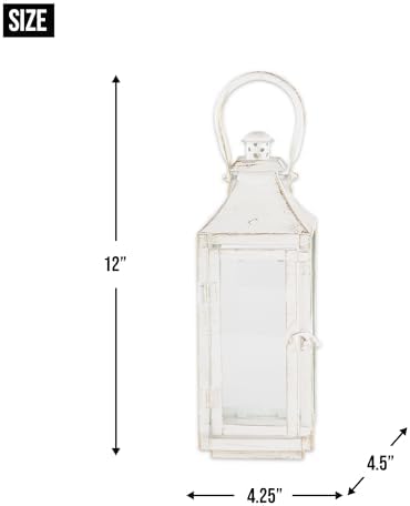 Zingz Thingz White Candle Lanterns 12 Inch Tall Classic