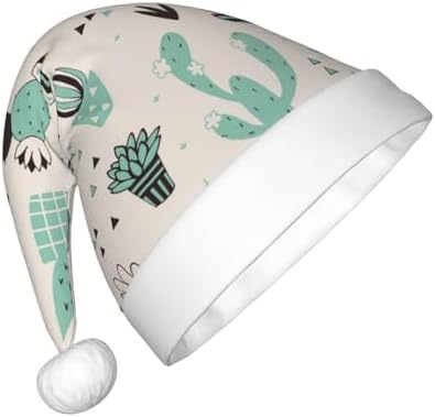 Cactus Flower Pot Santa Hat for Kids
