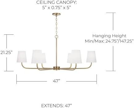 Capital Lighting 449461AD-706 Brody Transitional Chandelier