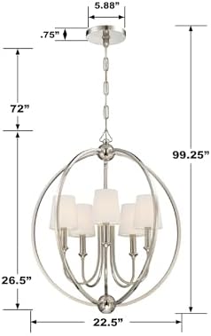 Crystorama Libby Langdon Sylvan 5 Light Chandelier
