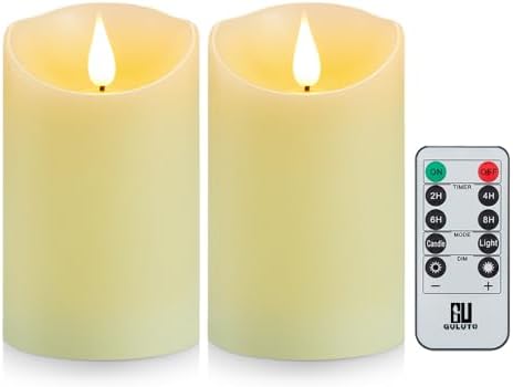 Guluto Flameless Candles with Remote and Timer