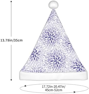 Salelf Lilac Flowers Santa Hat for Kids Christmas Plush Hat