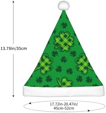 St Patricks Day Santa Hat for Kids Baby Plush Christmas Headwear