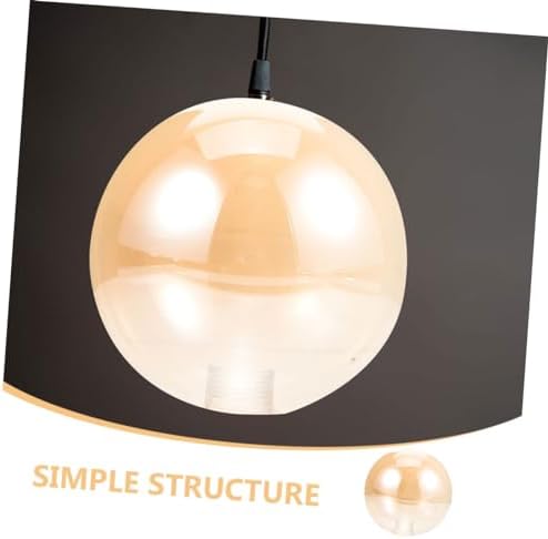 Amber Glass Globe Lamp Shade for Pendant Light