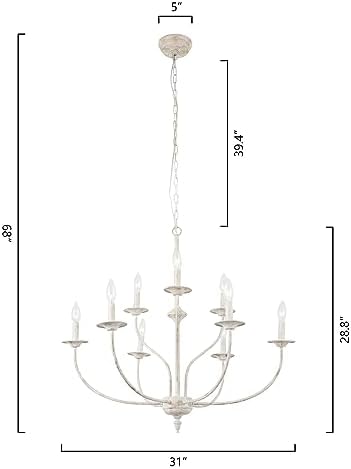 Maxax 2-Tier 9-Light Farmhouse Chandelier