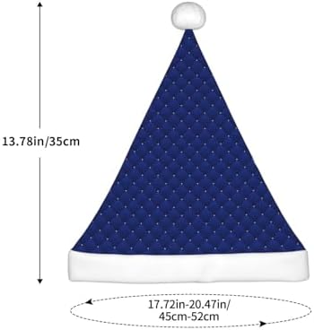 Navy Blue Santa Hat for Kids Baby Christmas Hats Plush Holiday Hat