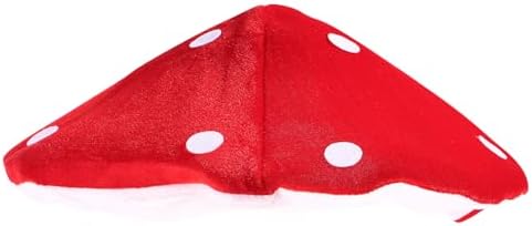 Red White Plush Mushroom Novelty Costume Hat for Women