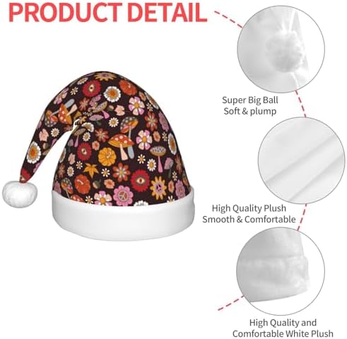70s Groovy Hippie Santa Hat for Kids