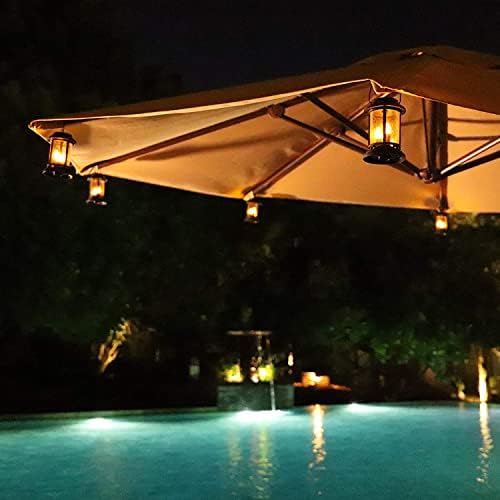 Beautyard Outdoor Solar Candle Lanterns 6 Pack Black