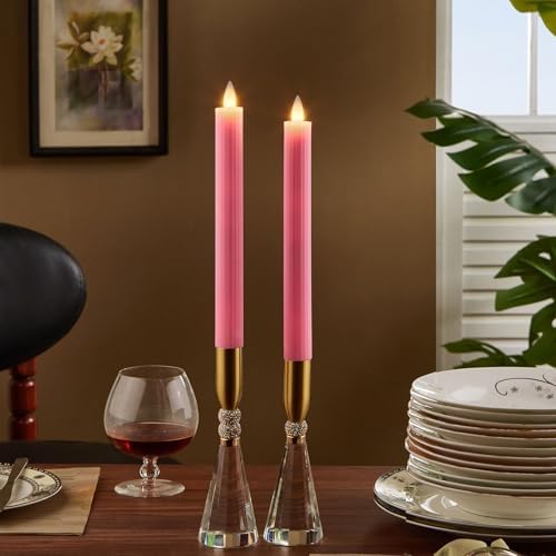 CozierGlow Flameless Taper Candles with Remote and Timer