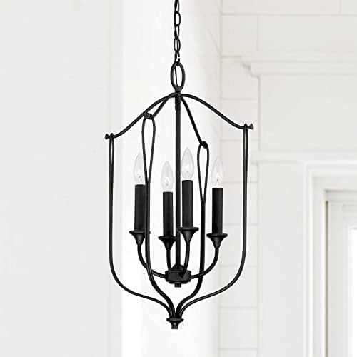 Capital Lighting 541641BI Bentley Transitional Chandelier 4-Light 240W Black Iron