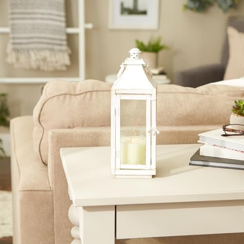 Zingz Thingz White Candle Lanterns 12 Inch Tall Classic