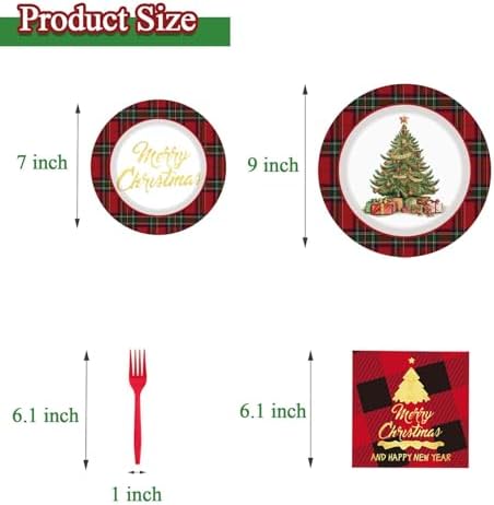 G GENLEAS Christmas Dinnerware Set for 20 Guests