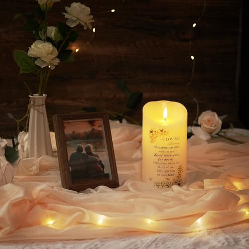 Homemory Memorial Candle LED with Remote Sympathy Gift