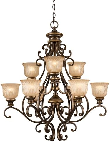 Crystorama Norwalk 9 Light Bronze Umber Chandelier 1