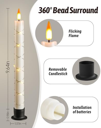 Da by 6 Flameless Window Candles with Remote Control and Timer