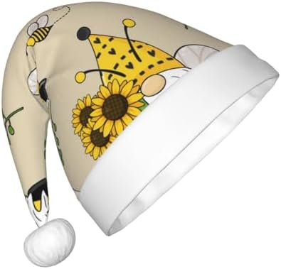 Salelf Gnomes Bees Sunflowers Santa Hat for Kids