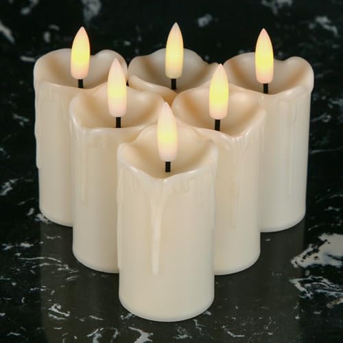 Flameless LED Votive Candles with Auto Timer Pack of 6
