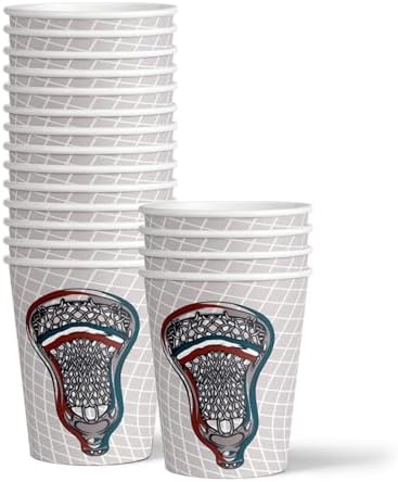 Lacrosse Themed Birthday Plates Napkins Cups Set for 16