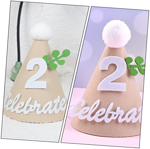 MERRYHAPY 4pcs Non Woven Birthday Party Hats for Kids