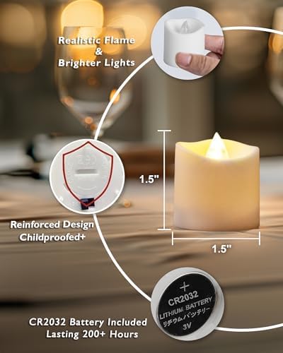 Homemory 24Pack Flameless LED Votive Candles