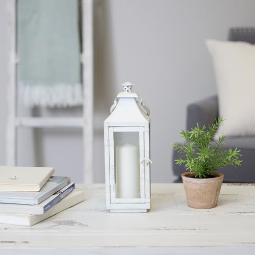 Zingz Thingz White Candle Lanterns 12 Inch Tall Classic
