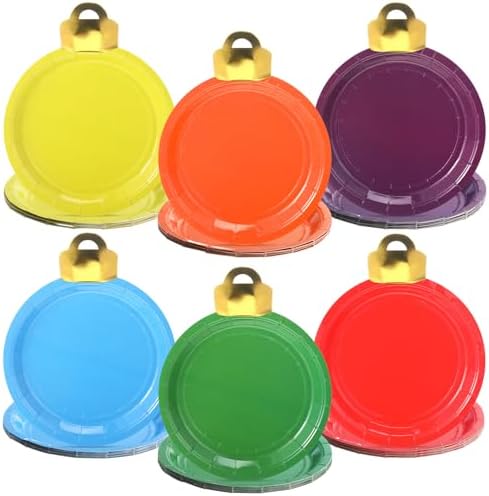Zhehao 30 Pcs 7 Inch Light Shaped Party Plates