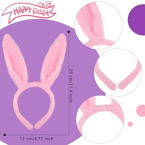 Octaday 16 Piece Easter Bunny Ear Headband Set