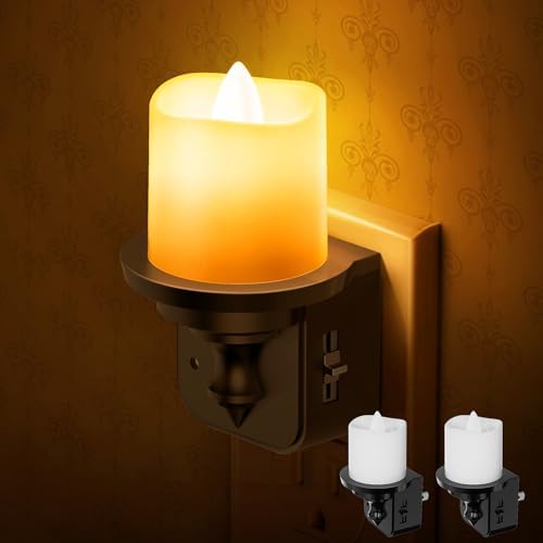 Briignite Flameless Candle Night Lights 2 Pack LED