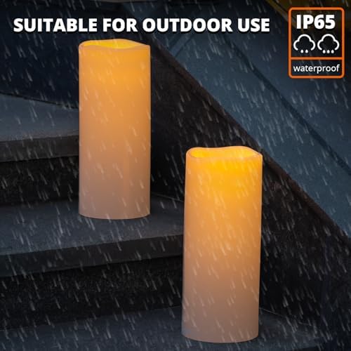 NURADA Large Solar Candles Waterproof Set of 2