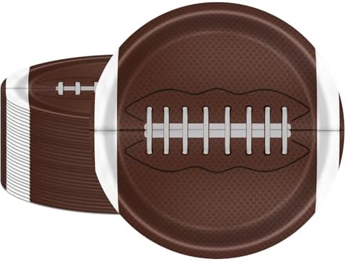 Football Party Supplies Kit 60Pcs 7Inch Paper Plates