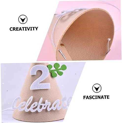 MERRYHAPY 4pcs Non Woven Birthday Party Hats for Kids