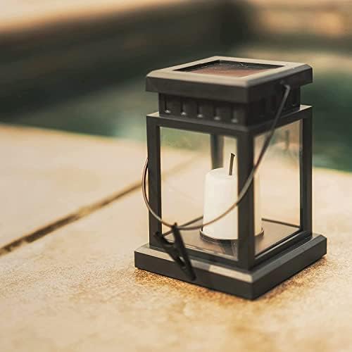 Dycica Solar Lanterns Outdoor Hanging LED Candle Lights with Stakes