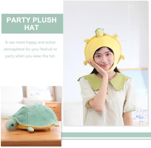 PRETYZOOM Turtle Plush Party Hat Cartoon Costume Prop