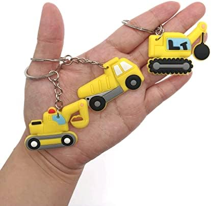 JZK 30pcs Silicone Car Keyrings Kids Party Favors