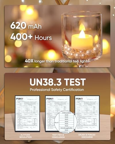 Homemory Flameless LED Tea Lights with Remote and Timer