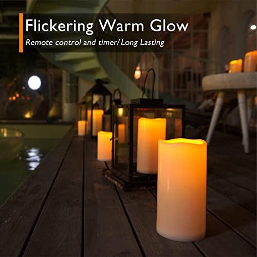 Homemory Waterproof Flameless Candles with Remote Control Timer